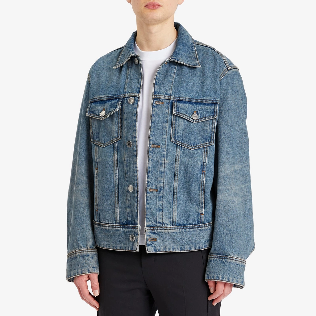 AMI Paris Men's  Men's Trucker Jacket Blue